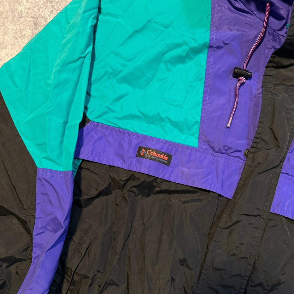 Vintage Columbia Sportswear Radial Sleeve Windbreaker Jacket Mens Large Amscray - Picture 7 of 8